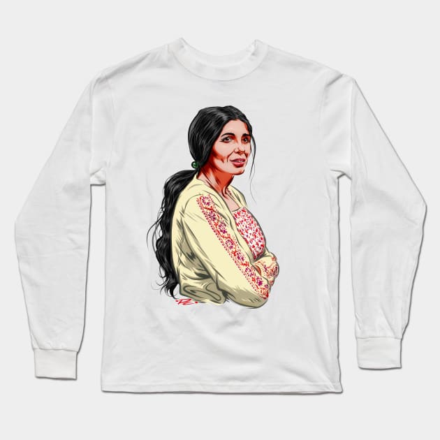 June Carter Cash - An illustration by Paul Cemmick Long Sleeve T-Shirt by PLAYDIGITAL2020